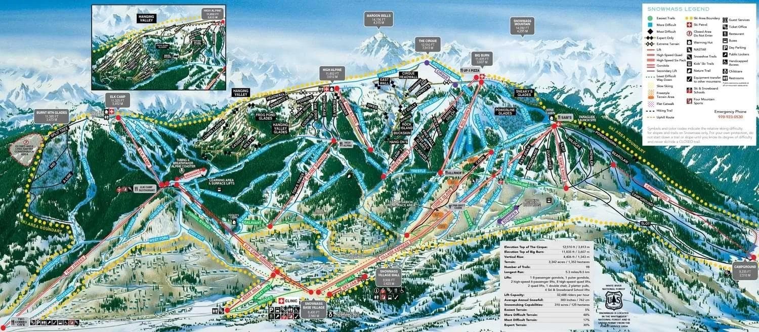 Aspen Snowmass Trail Map