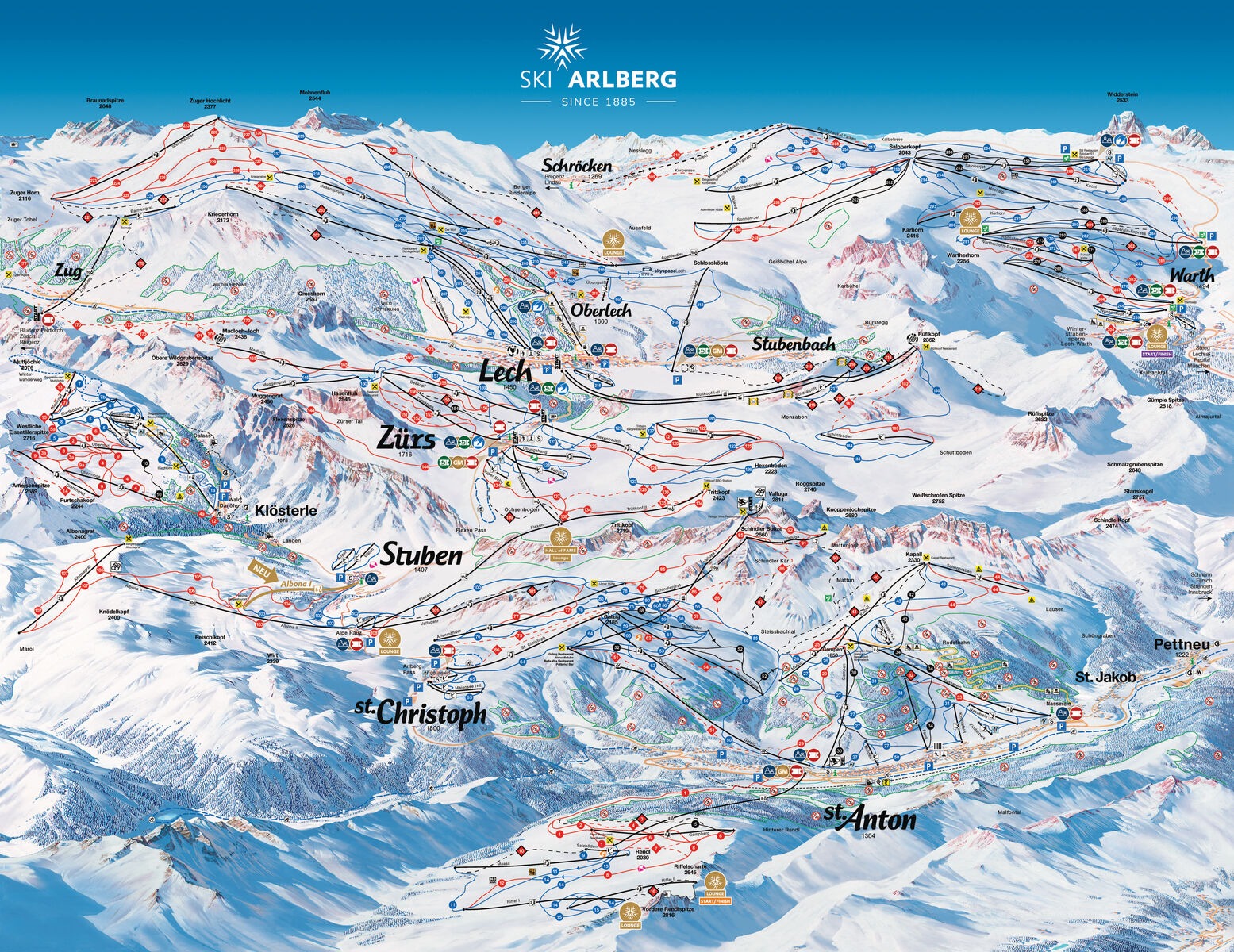 Ski Arlberg Trail Map