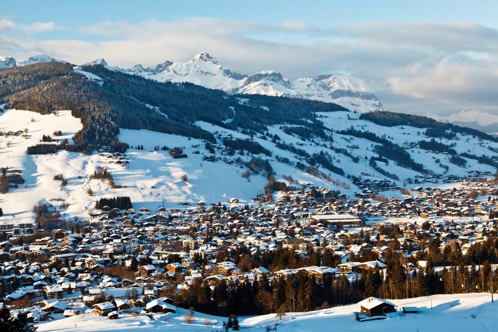 Megève 雪道全景