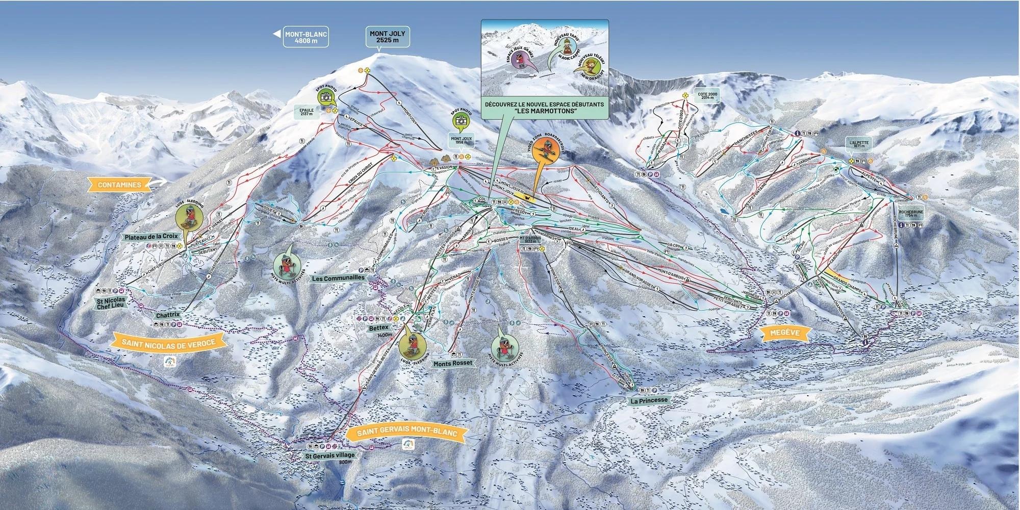 Megève Trail Map